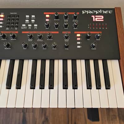 Dave Smith Instruments Prophet 12 61-Key 12-Voice Polyphonic Synthesizer 2013 - 2018 - Black with Wood Sides image 2