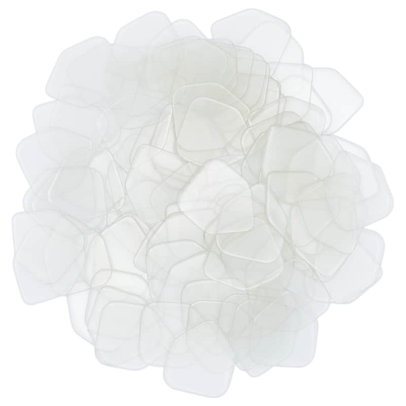 Exotic Plectrums Celluloid Clear Guitar Or Bass Pick - 0.96 mm Heavy Gauge - 330 Medium Home Plate Shape - 100 Pack image 1