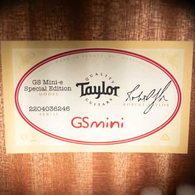 Taylor GS Mini-e Special Edition Acoustic/Electric Guitar - Olive with GS Mini Bag image 14