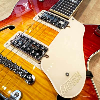 Gretsch G6659T Players Edition Fab Gear Broadkaster Jr. Center Block Flametop with Bigsby Electric Guitar 2025 - Cherry Sunburst image 9