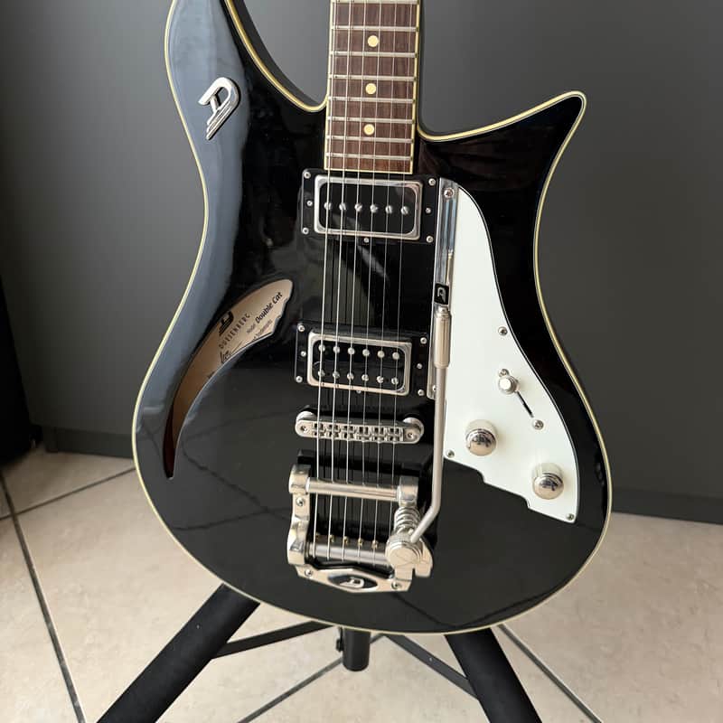2010s Duesenberg Double Cat Semi-Hollow Guitar Black