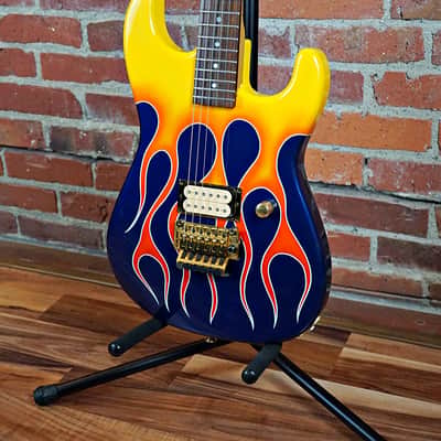 Jackson USA Custom Super Strat Charvel San Dimas Style Fender Headstock 1991 Hot Rod Flames image 8
