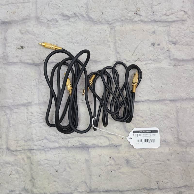 Unknown Gold Tipped RCA Cables (Pair) 6ft image 1