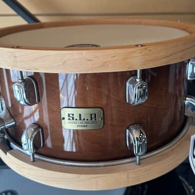 Tama LMP1465FSEN 6.5x14" S.L.P. Series Studio Maple Snare Drum with Wood Hoops - Sienna Maple image 2