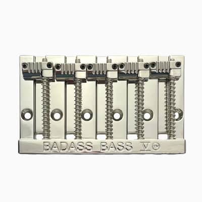 NEW Leo Quan® Badass V™ Bass Bridge for 5-string Fender P/Jazz Bass® - NICKEL image 2