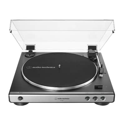 Audio-Technica AT-LP60X Turntable (Gunmetal) with Desktop Amplifier System image 4