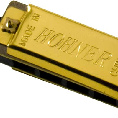 Hohner 37-C Gold plated Mini Harmonica necklace with chain, Key of C Major image 3