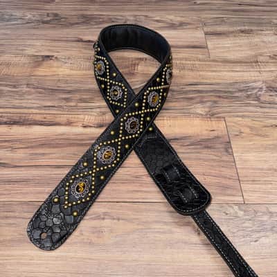 Carlino Orianthi black scale leather tiger eye with bronze 2025 - Black image 3