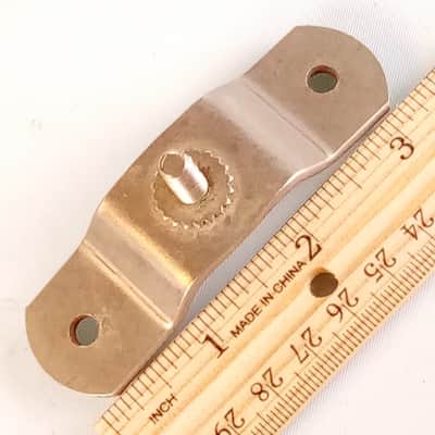 Leedy 2hole Tom Drum Mount Holder Bracket Part Ratchet Nickel 2 1/2" Vintage 30s image 1