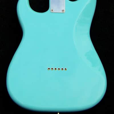 2024 Masterbuilt Sky Blue Hardtail Strat + Grover Locking Tuners +Roasted Maple Neck + Strat and Tele Pickups +7 Sound Switching+Treble Bleed+Working Bridge Tone+Leveled, Crowned and Polished Frets+Full Setup! image 3