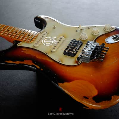 Fender Stratocaster Floyd Rose Classic HSS Sunburst Made in USA Aged Relic (VERY RARE) image 8