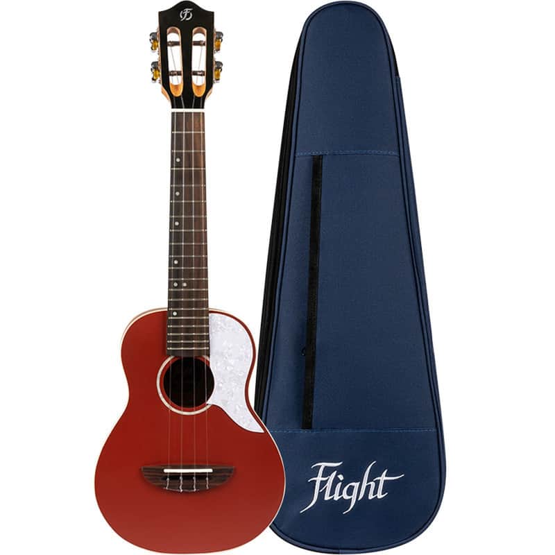 Flight IRIS CONCERT RD Princess Series Solid Spruce Top Okoume Neck 4-String Ukulele w/Padded Gig Bag image 1