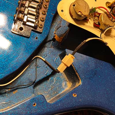 ULTRA RARE 1978 Greco ORDER MADE (Racing Stripe + Blue Metallic Sparkle) SE-600 Super Sounds S-Style ... CUSTOM SHOP Maxon "EXCEL" (1962-1964 Pre-CBS REPLICA Single Coil CLONE pickups) + GIGBAG image 13