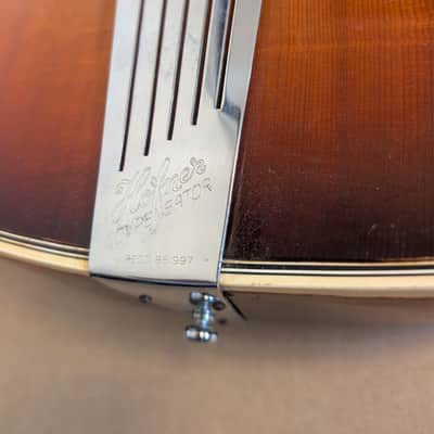Vintage 1950s Huttl Archtop Acoustic Guitar with Hofner Tailpiece Germany image 5