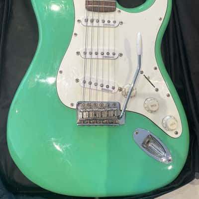 Vintage V6 Stratocaster Electric Guitar Green Wilkinson Pickups + Gig Bag image 1
