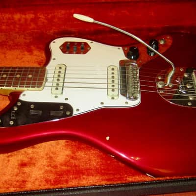 1966 Fender Jaguar Candy Apple Red w/ Matching Headstock image 17