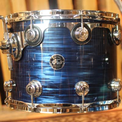 Used DW Collector's Maple Deep Blue Oyster Drum Set - 18x20,7x8,8x10,9x12,11x14 image 7