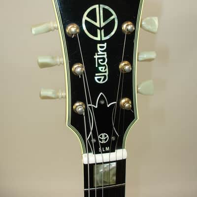 Vintage Electra SLM LP Electric Guitar, Rosewood Fingerboard, Black w/ Case image 12