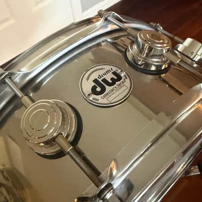 DW Collector's Series Stainless Steel 5.5x14" Snare Drum w/ Nickel Hardware image 5