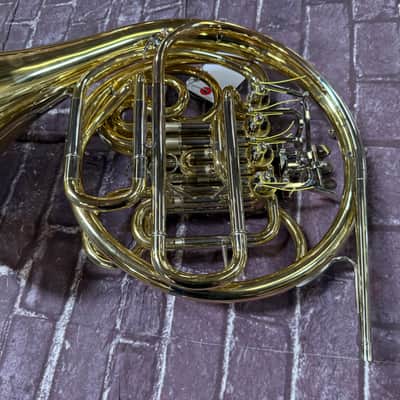 Yamaha YHR-567 Intermediate Double French Horn Lacquered Brass New Unplayed w/ Case Auth Dealer. #7676 image 11