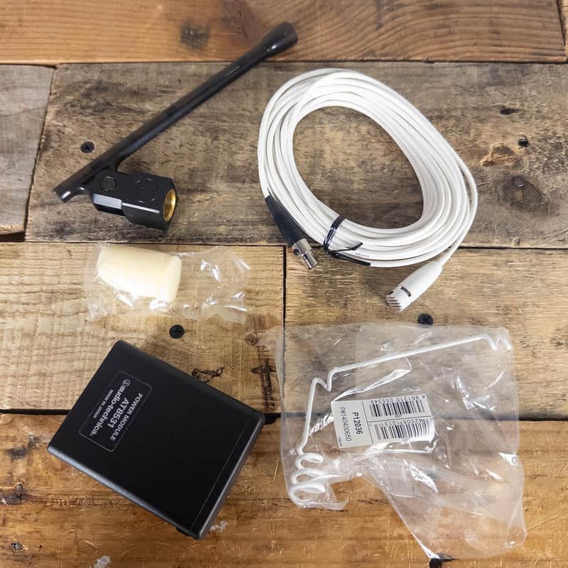 Miniature Cardioid Condenser Hanging Microphone with in-line power module (battery/phantom) image 1
