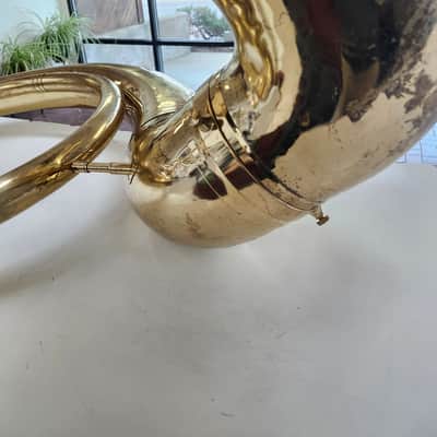 Very Good Used Yamaha YSH-411 Brass Sousaphone with Case and Mouthpiece image 8
