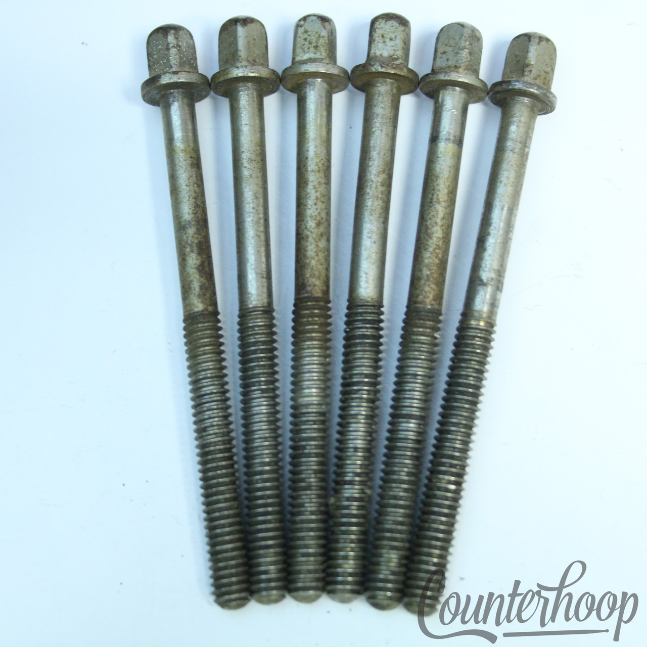 Gretsch 6x Tension T-Rods 2 3/4" Floor/Tom Drum Broadkaster Vintage 40s Nickel* — main photograph