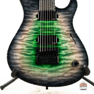 Mayones Regius 7 Baritone Evertune 2023 - Galaxy Eye Green Gloss image 4