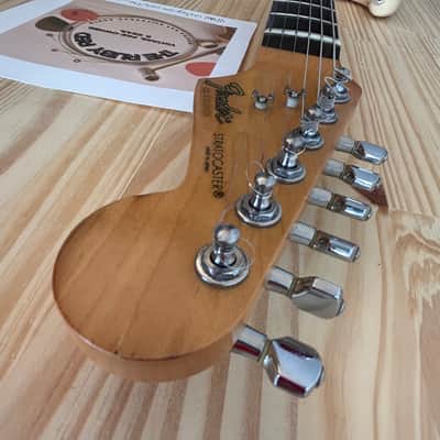 Fender Stratocaster MIJ Made In Japan E serial 1989 Olympic White Rosewood fretboard in Very Good Condition image 11