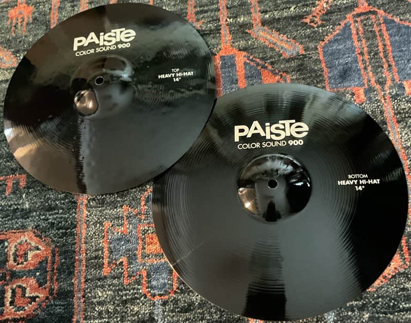 Paiste 14" Color Sound 900 Black Heavy Hi-Hats image 1