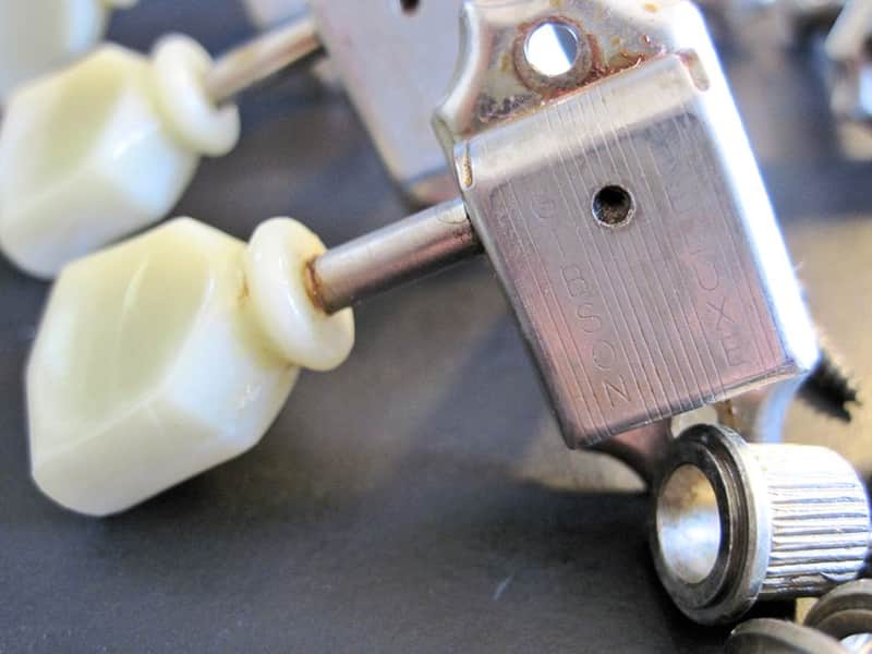 Gibson Kluson Deluxe Single Ring Keystone Tuners Aged Nickel from Les Paul R9 1959 Historic Reissue image 1