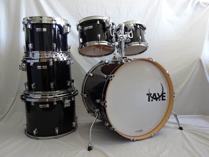 New Taye Drums StudioMaple 6 Piece Shell Pack In Piano Black Finish 10"12"13"14"16"22" image 1