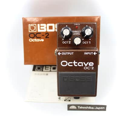 Boss OC-2 Octave With Original Box Black Label 1990 Made in Taiwan ACA Vintage Octaver Guitar Effect Pedal AB95812