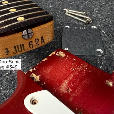 1961-1962 Fender Duo-Sonic SunBurst (#549) Original Vintage Finish/Body+Case image 7