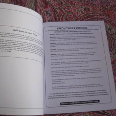 very near A+ (rarely handled) genuine Mesa Boogie Owner's Manual for Express Series 5:25 & 5:50  (NO amp included) from late 2000s/early 2010s, White Paper w/  Black Print/Graphics, 34 TOTAL pages Front Outer Cover to Back Outer Cover, 8 & 1/2" W x 11" H image 6