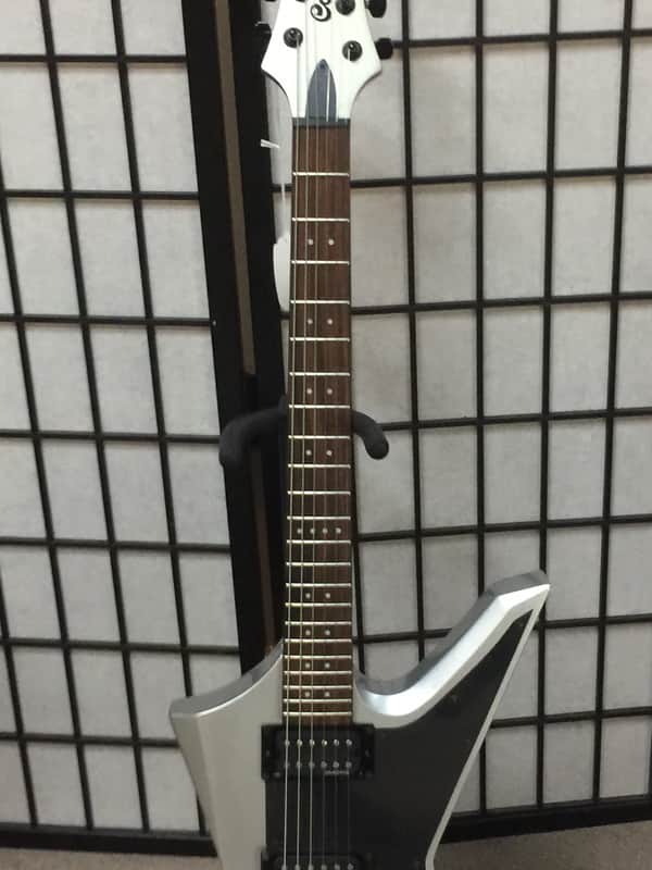 Cort VX-2X metallic silver electric guitar with EMG pick ups