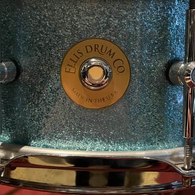 Ellis Drum Co. Blue Sparkle Custom 2013 - Turquoise Sparkle image 8