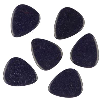 Blue Sandstone Stone Guitar Or Bass Pick - Specialty Handmade Gemstone Exotic Plectrum - 3 Pack New image 2