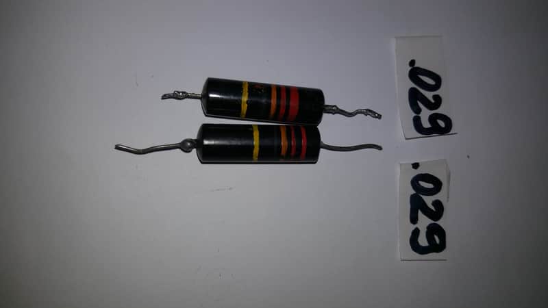 2 Original Vintage Sprague Bumble Bee PIO Capacitor .022 400V 1954 Gibson Les Paul Electric Guitar image 1