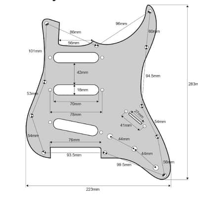 Pearloid WHITE - Cream Hot Texas Blues loaded alnico V SSS Stagger Poles pickguard complete kit wired. image 7