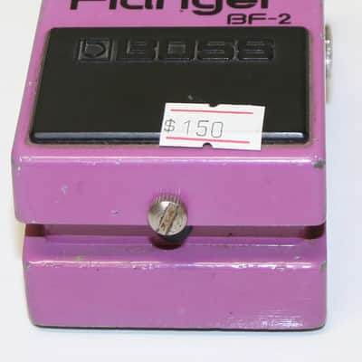 BOSS vintage BF-2 Flanger 1980, black label, MIJ, Silver Screw, Rubber Stamped image 1