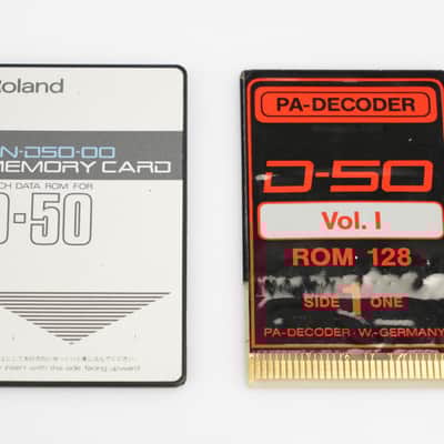 Roland PN-D50-00 & PA Decoder D-50 2-Sided ROM Memory Cards #54297