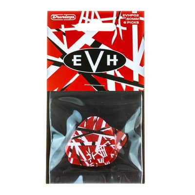 Dunlop EVH Eddie Van Halen Frankenstein Player's Pack - 6 Red, White & Black Striped Guitar Picks image 3