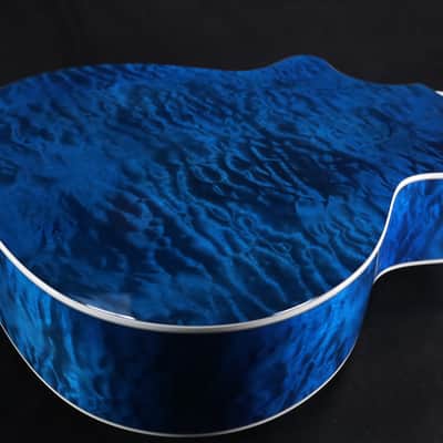 Taylor Custom Shop Grand Auditorium Spruce Top Quilt AAA Maple Back & Sides with Hardcase Transparent Blue 092 image 3