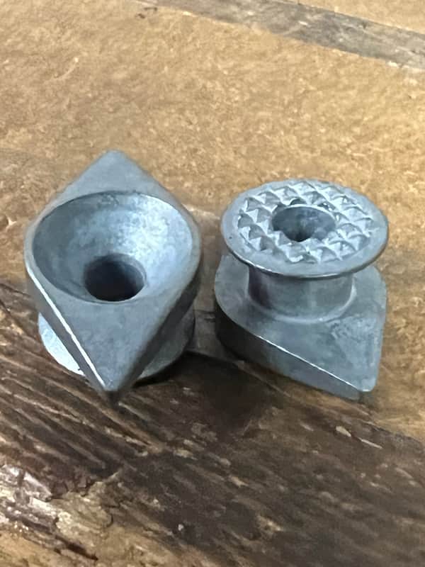 Gibson Metal Diamond Posi-lock  Pair of New Old stock 1980’s Genuine Guitar Strap Buttons Unfinished image 1