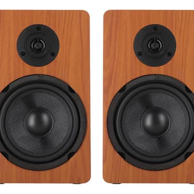(2) Rockville RockShelf 68C 360w 6.5" Wood Bookshelf Speakers+Wifi Amp Receiver image 6