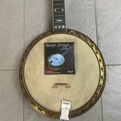 John Grey & Sons 5 String Banjo c/w resonator - Brass/Wood image 2