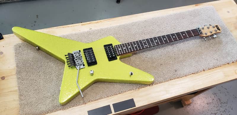 ESP Random Star Mid 80s - Custom Alien Bile Metal Flake image 1