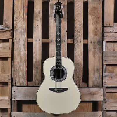 Ovation 1719 Custom Acoustic/Electric Guitar Legend White w/OHSC image 2
