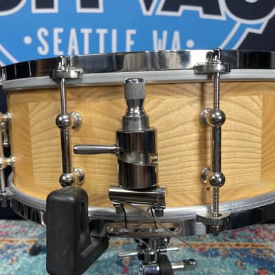 Angel - 14x5.5" Snare Drum Segmented Block Alder Wood Shell 2019 - Clear Oil Finish image 6